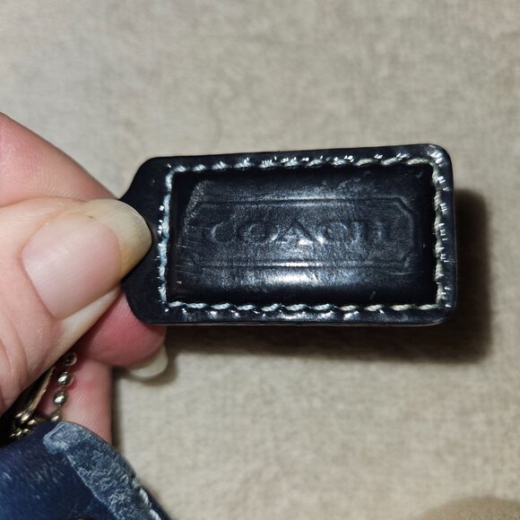 COACH 42206 Penelope Navy Pebbled Leather Crossbody - Picture 9 of 10